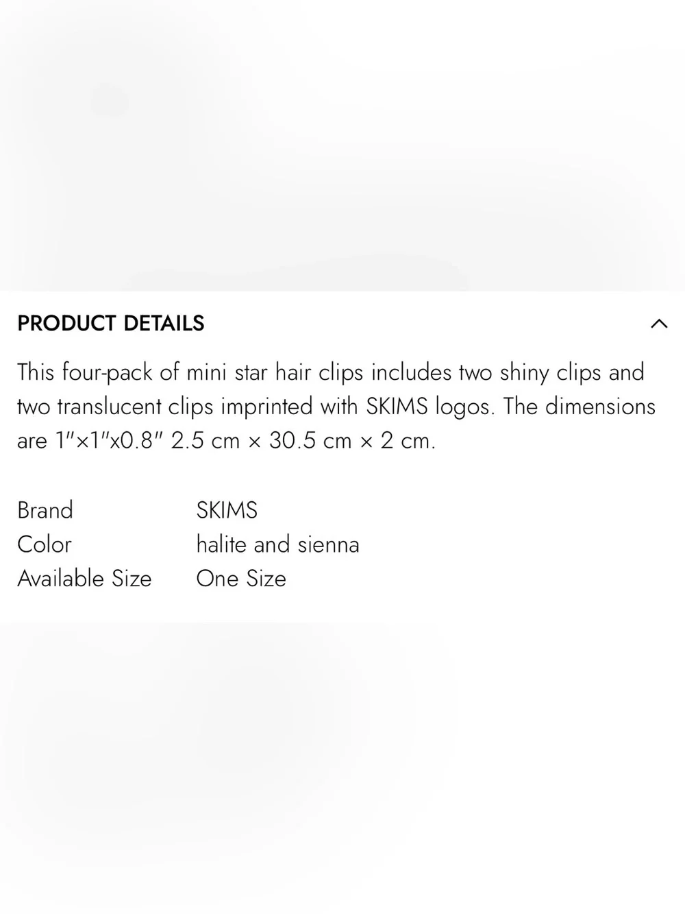 SKIMS Mini Star Clip 4-Pack in Halite & Sienna Tones